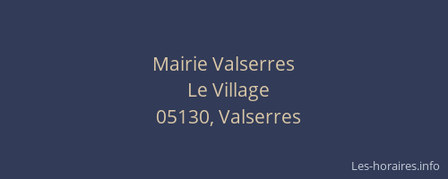 Mairie Valserres