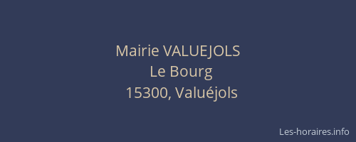 Mairie VALUEJOLS