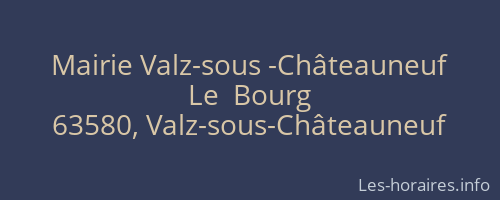 Mairie Valz-sous -Châteauneuf