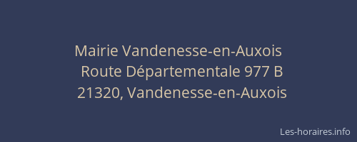 Mairie Vandenesse-en-Auxois