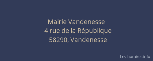 Mairie Vandenesse
