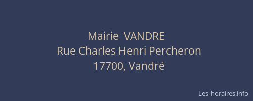 Mairie  VANDRE