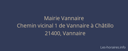 Mairie Vannaire