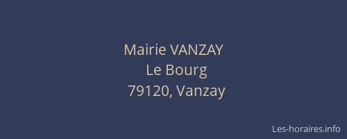 Mairie VANZAY