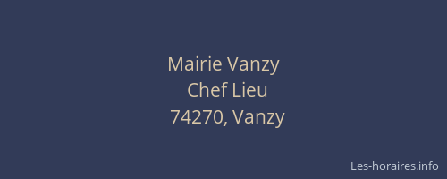 Mairie Vanzy