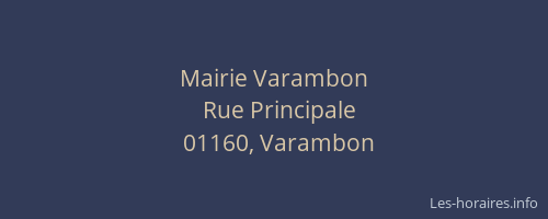 Mairie Varambon