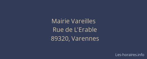 Mairie Vareilles