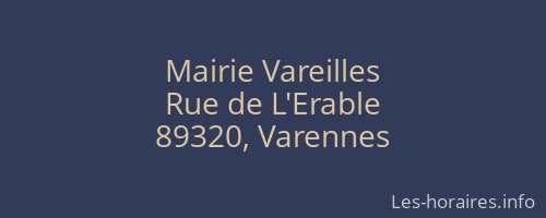 Mairie Vareilles