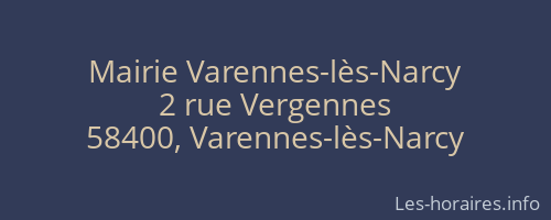 Mairie Varennes-lès-Narcy