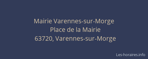 Mairie Varennes-sur-Morge