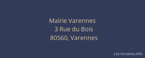 Mairie Varennes