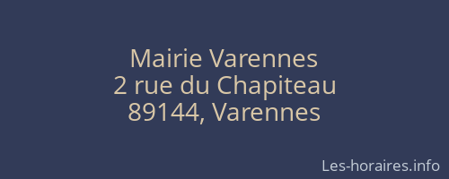 Mairie Varennes