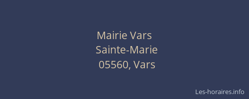 Mairie Vars