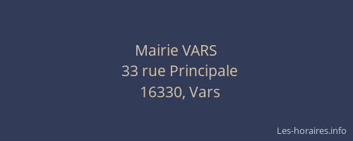 Mairie VARS