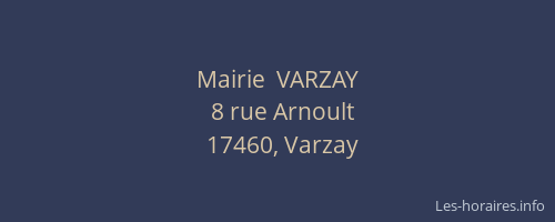 Mairie  VARZAY