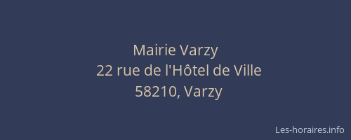 Mairie Varzy