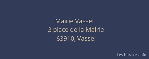 Mairie Vassel