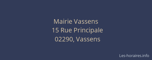 Mairie Vassens