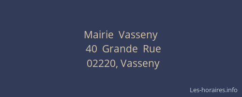 Mairie  Vasseny