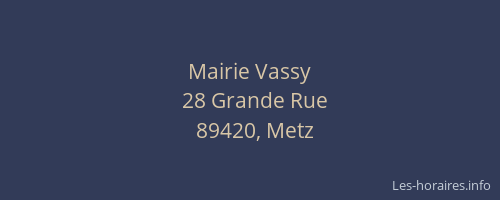 Mairie Vassy