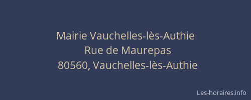 Mairie Vauchelles-l&egrave;s-Authie