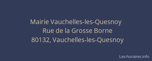 Mairie Vauchelles-les-Quesnoy