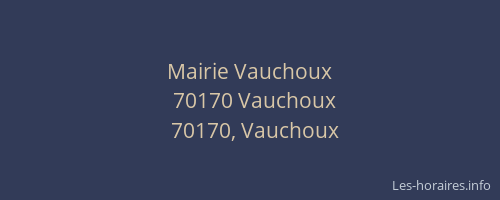 Mairie Vauchoux