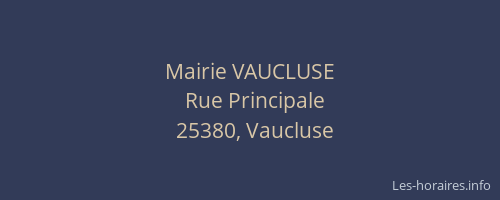 Mairie VAUCLUSE