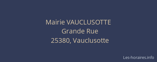 Mairie VAUCLUSOTTE
