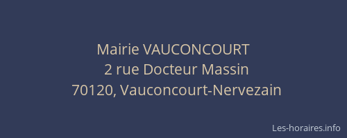 Mairie VAUCONCOURT