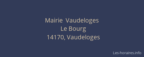Mairie  Vaudeloges