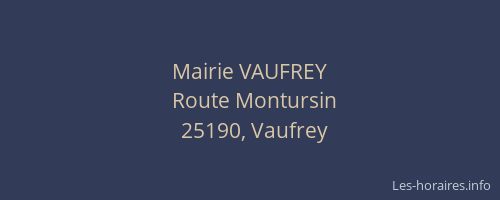 Mairie VAUFREY
