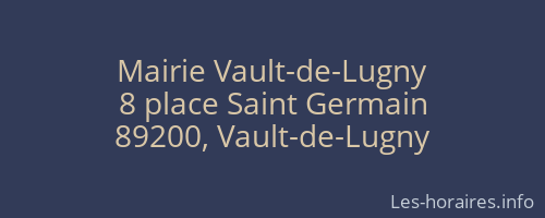 Mairie Vault-de-Lugny