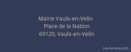 Mairie Vaulx-en-Velin