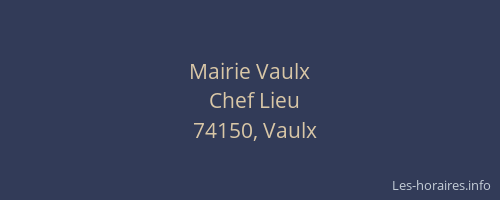 Mairie Vaulx