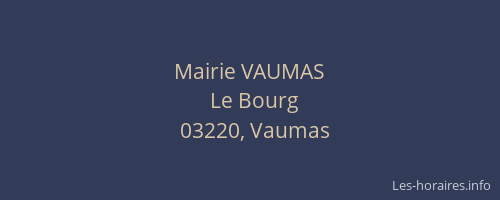 Mairie VAUMAS