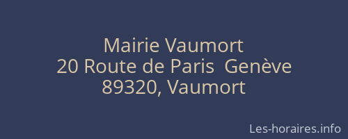 Mairie Vaumort