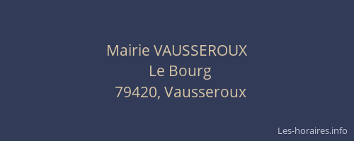 Mairie VAUSSEROUX