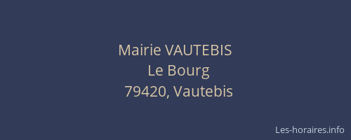 Mairie VAUTEBIS
