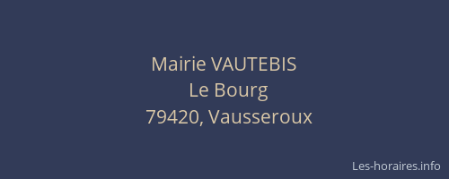 Mairie VAUTEBIS