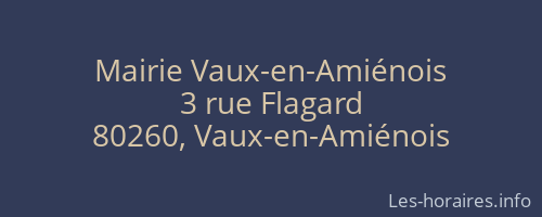 Mairie Vaux-en-Amiénois
