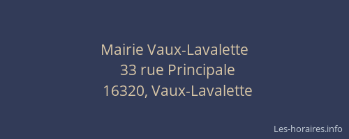 Mairie Vaux-Lavalette