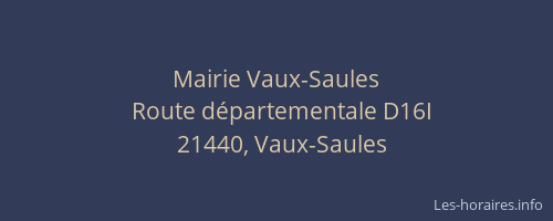 Mairie Vaux-Saules