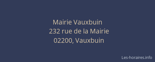 Mairie Vauxbuin
