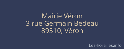 Mairie V&eacute;ron