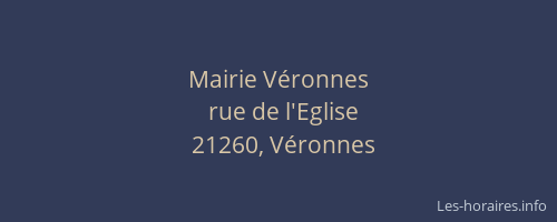 Mairie V&eacute;ronnes