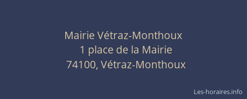 Mairie Vétraz-Monthoux