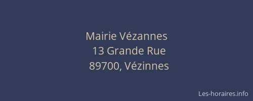Mairie Vézannes