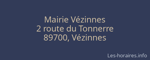 Mairie V&eacute;zinnes