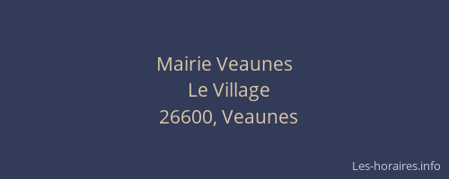 Mairie Veaunes